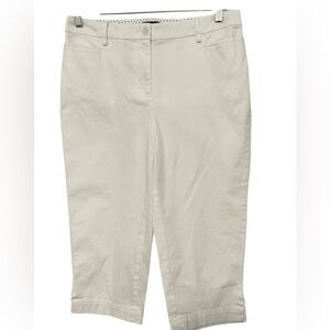 TALBOTS Perfect Skimmer White Crop Pants Size 8P